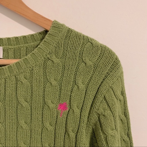 Lily Pulitzer Cable Knit Crew Neck Sweater Top - Picture 7 of 8